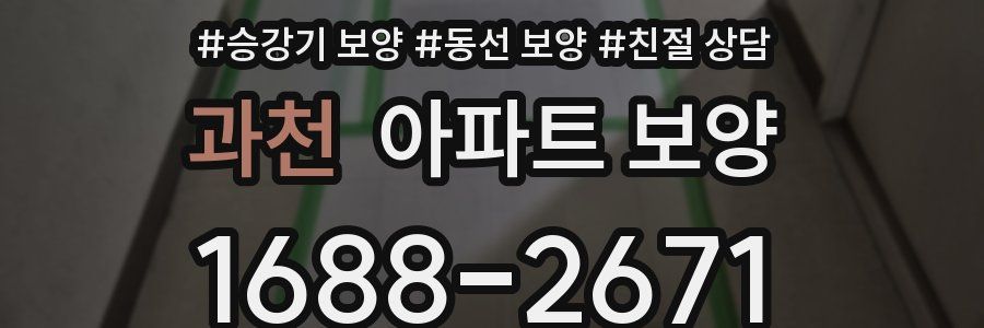 과천 아파트 보양