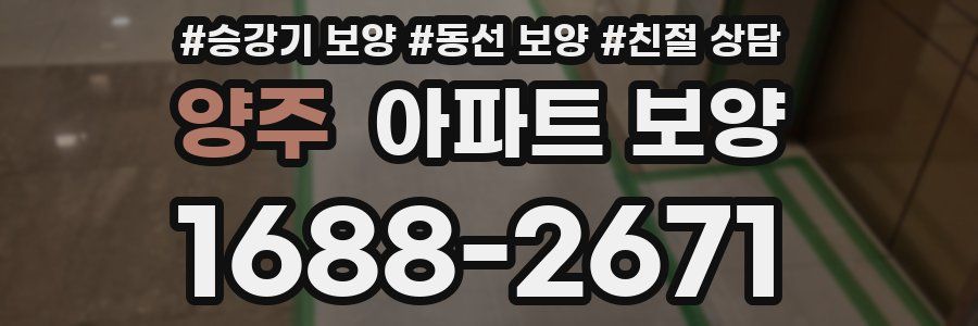 양주 아파트 보양