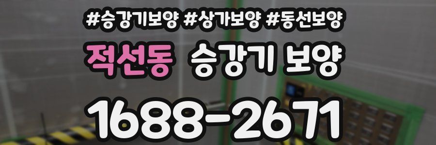 적선동 승강기 보양
