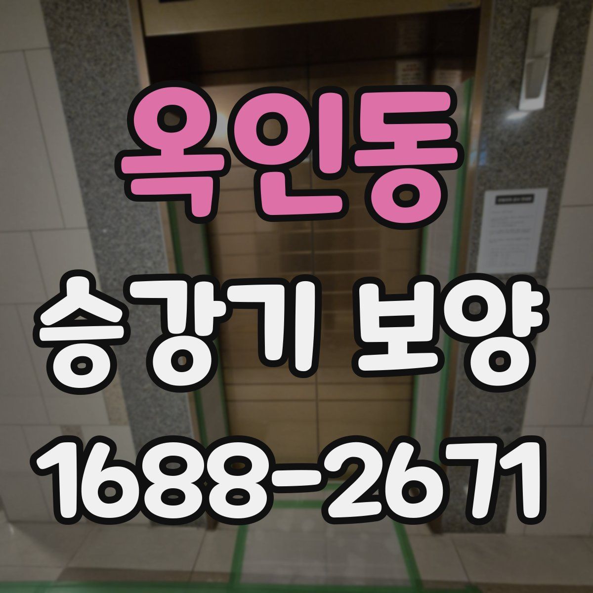 옥인동 승강기 보양