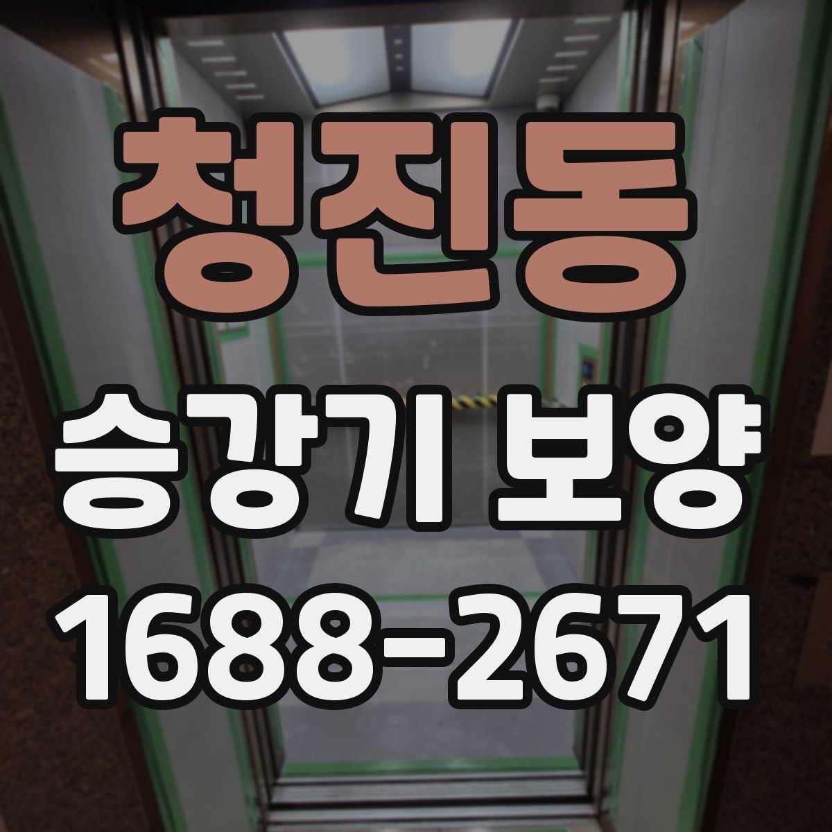 청진동 승강기 보양