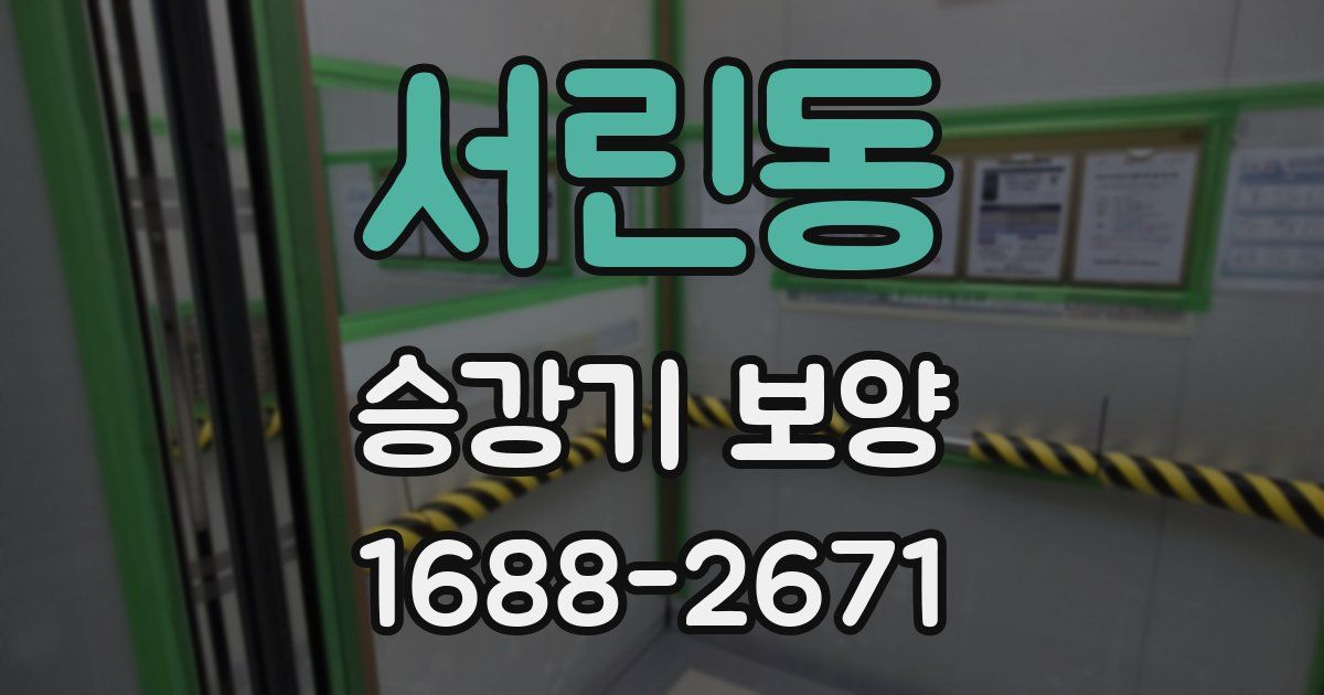 서린동 승강기 보양