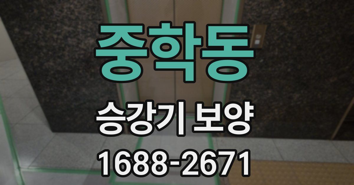 중학동 승강기 보양