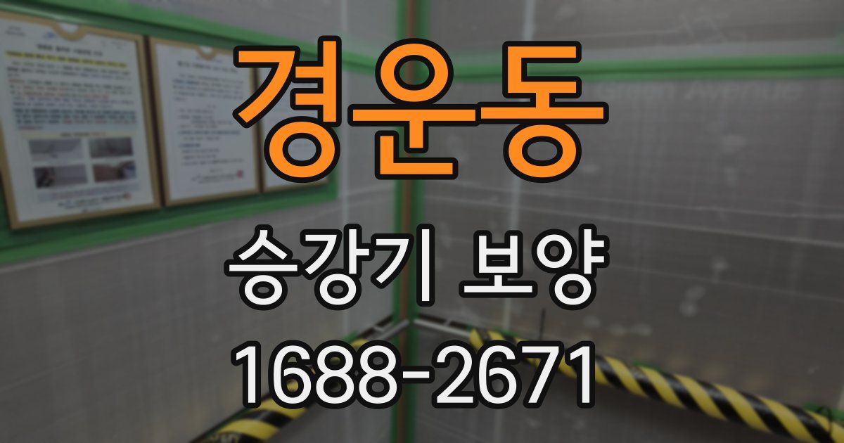 경운동 승강기 보양