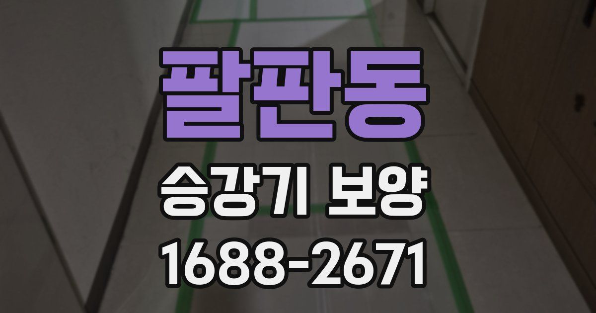 팔판동 승강기 보양