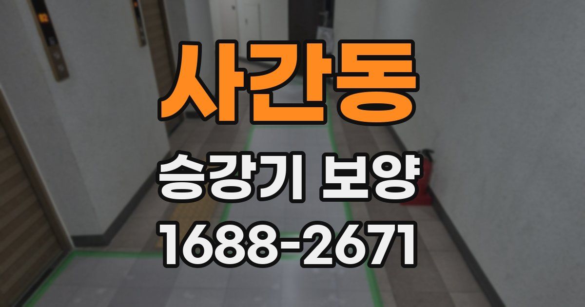 사간동 승강기 보양