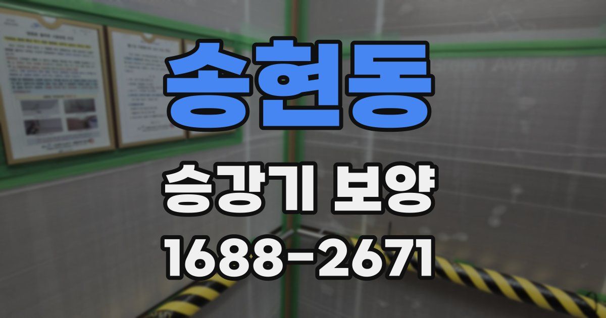 송현동 승강기 보양