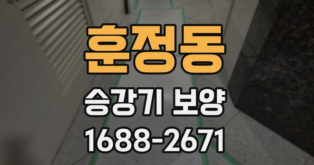 훈정동 승강기 보양
