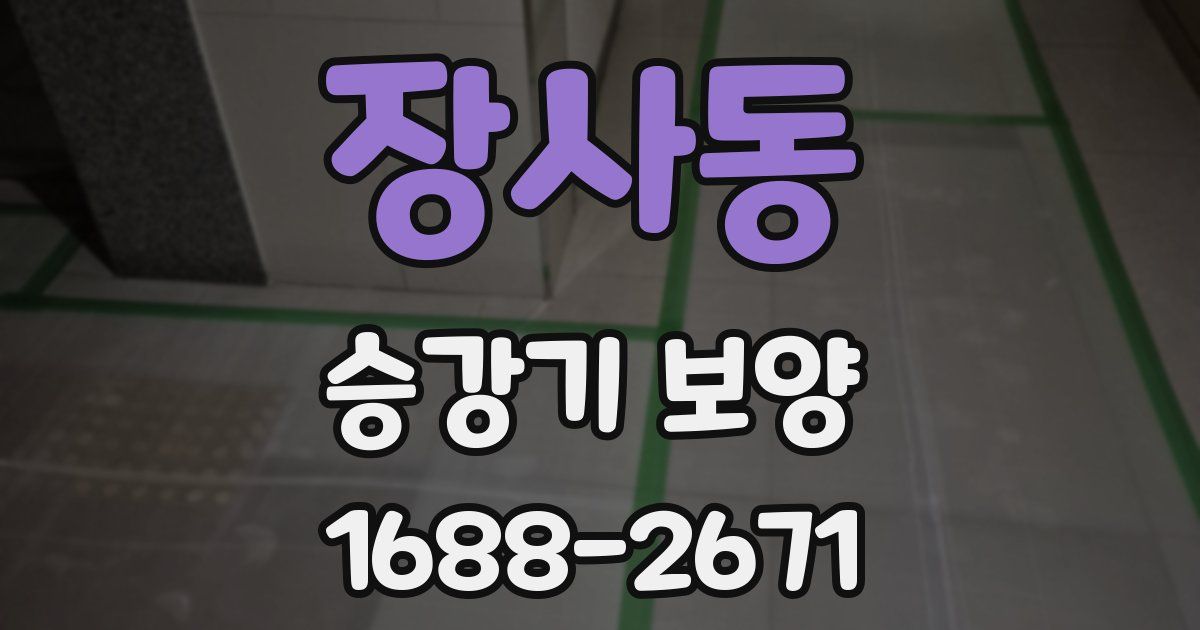 장사동 승강기 보양