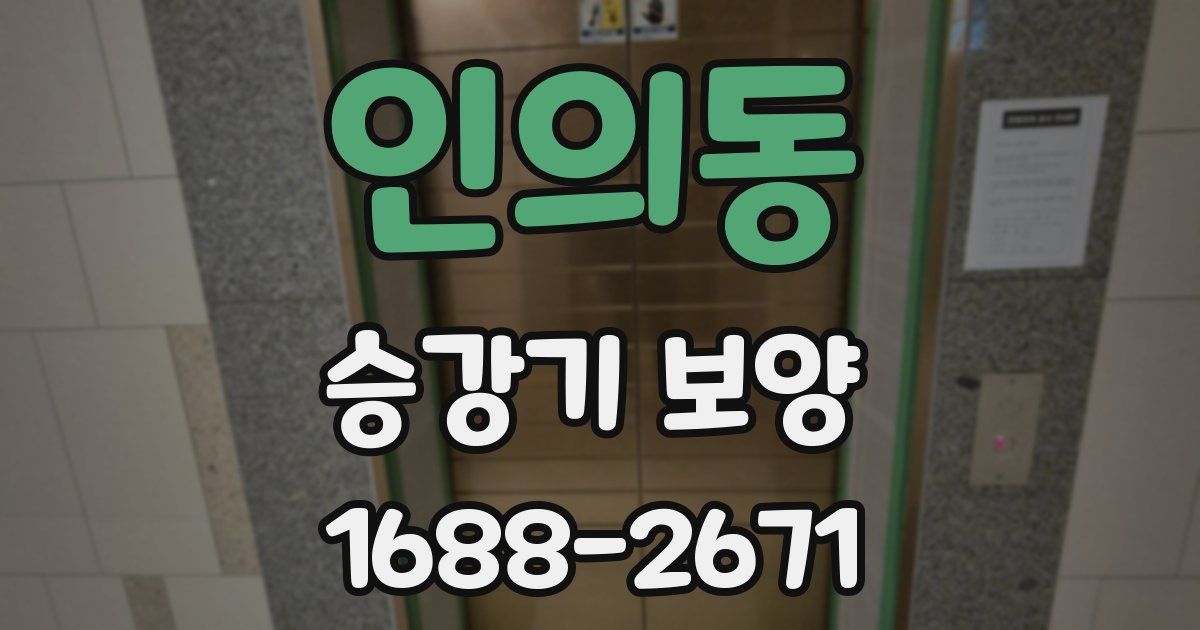 인의동 승강기 보양