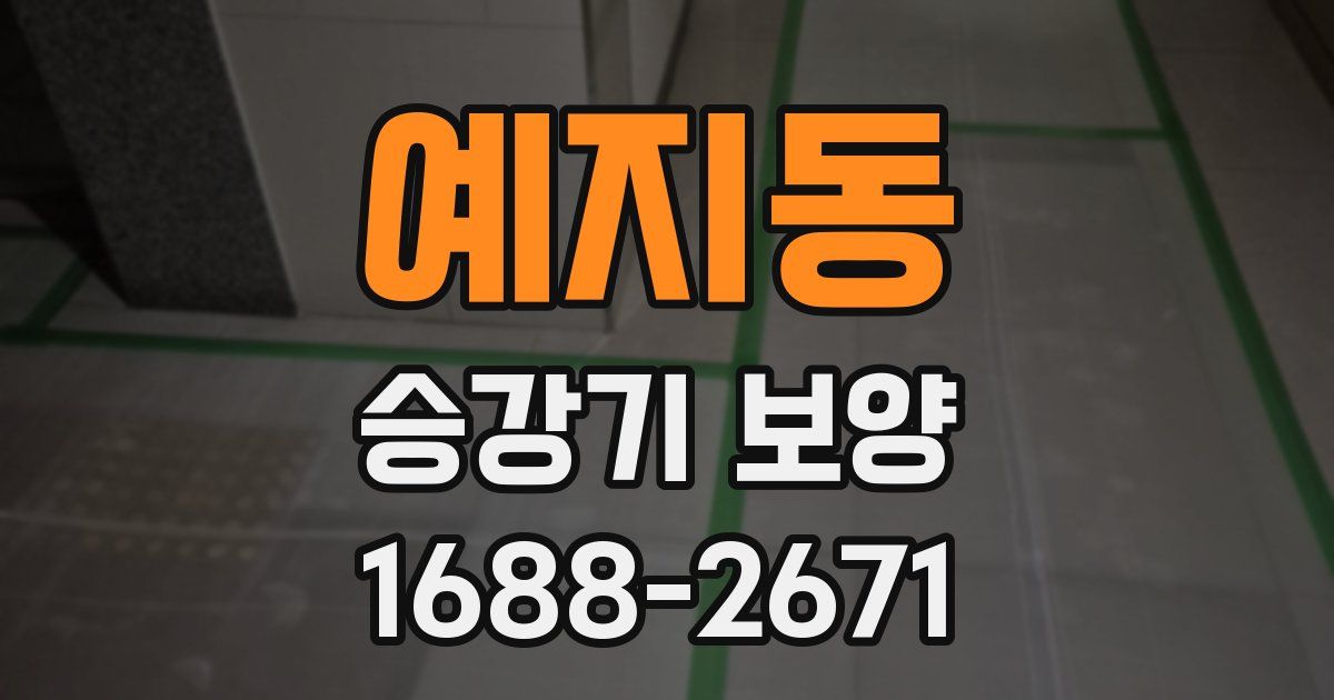 예지동 승강기 보양