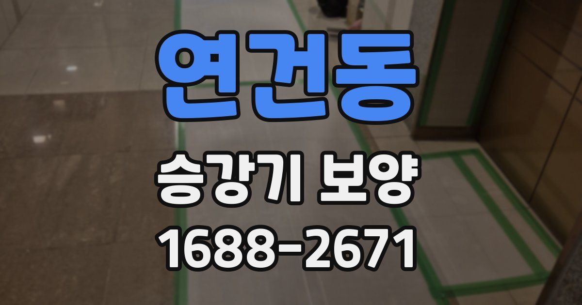 연건동 승강기 보양