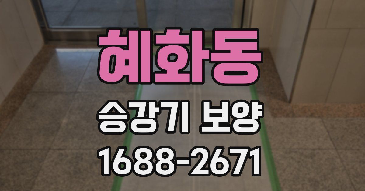 혜화동 승강기 보양