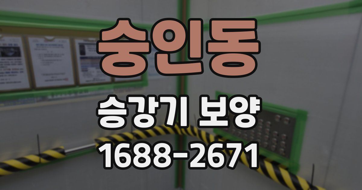 숭인동 승강기 보양