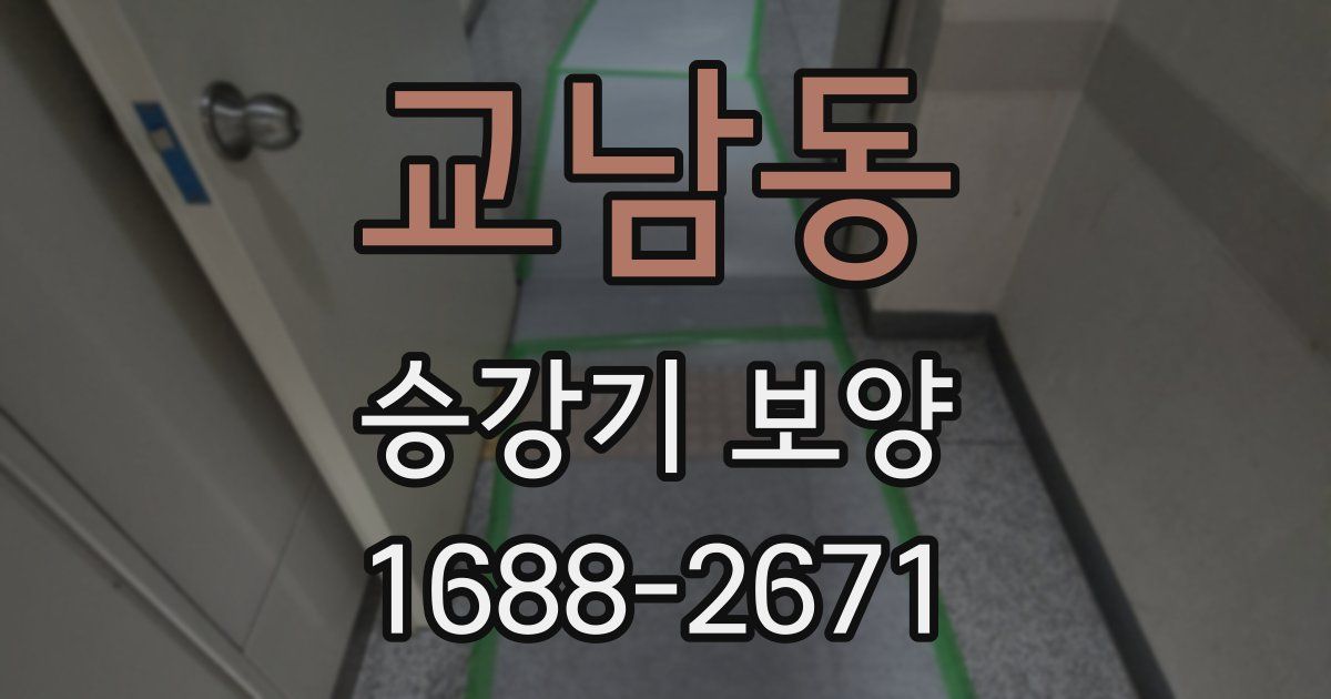 교남동 승강기 보양