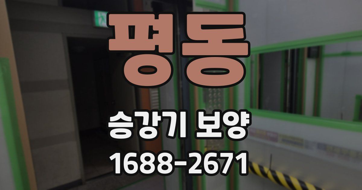 평동 승강기 보양