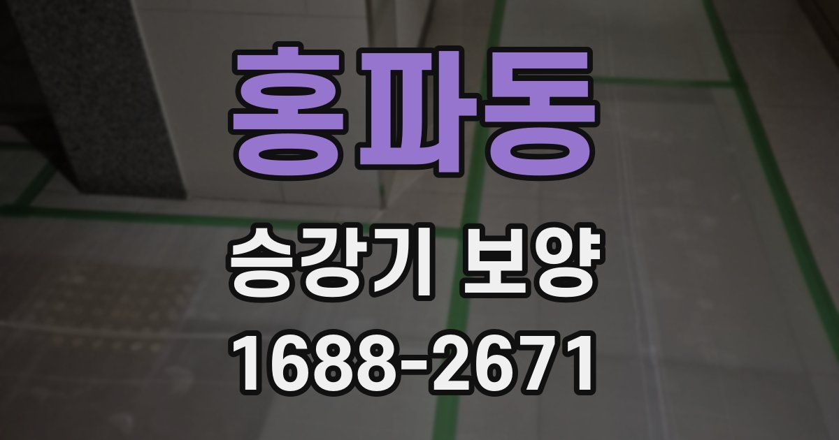 홍파동 승강기 보양
