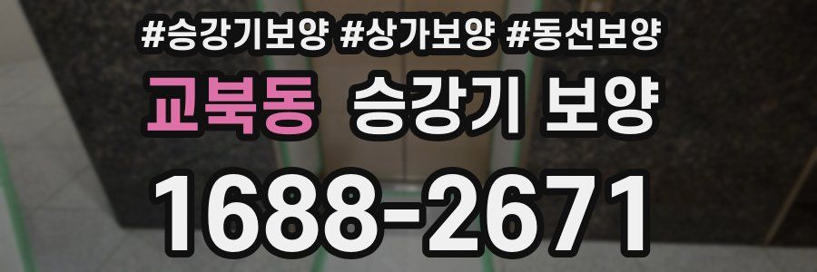 교북동 승강기 보양