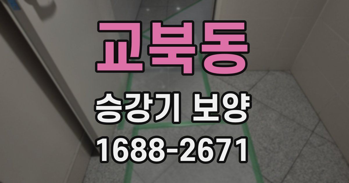 교북동 승강기 보양