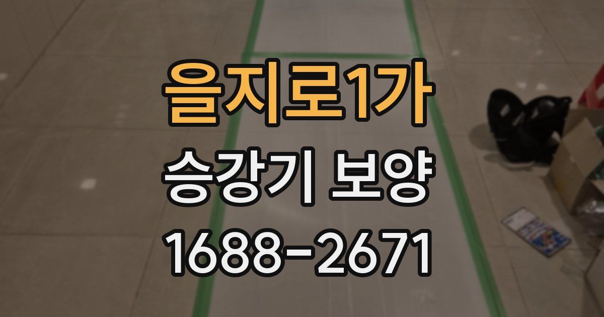 을지로1가 승강기 보양
