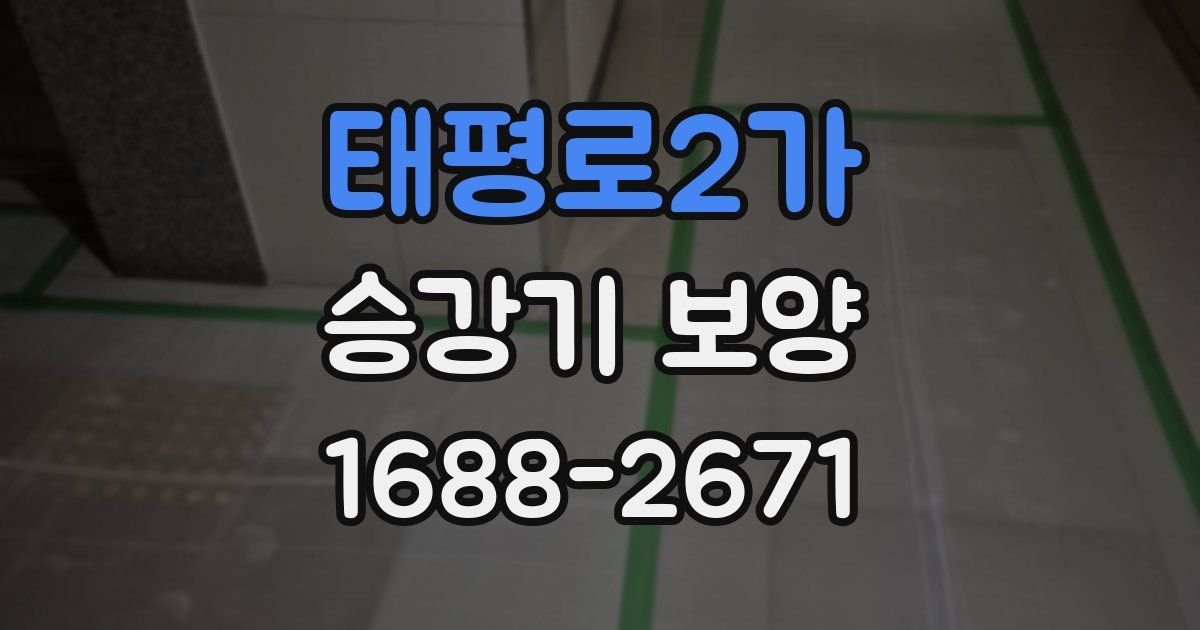 태평로2가 승강기 보양