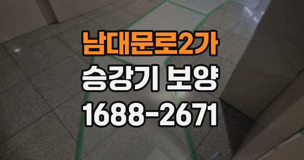 남대문로2가 승강기 보양
