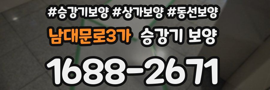 남대문로3가 승강기 보양