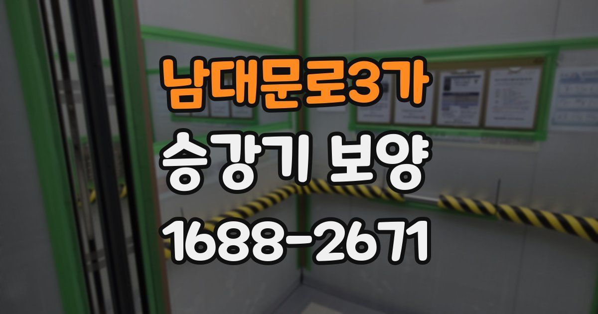 남대문로3가 승강기 보양