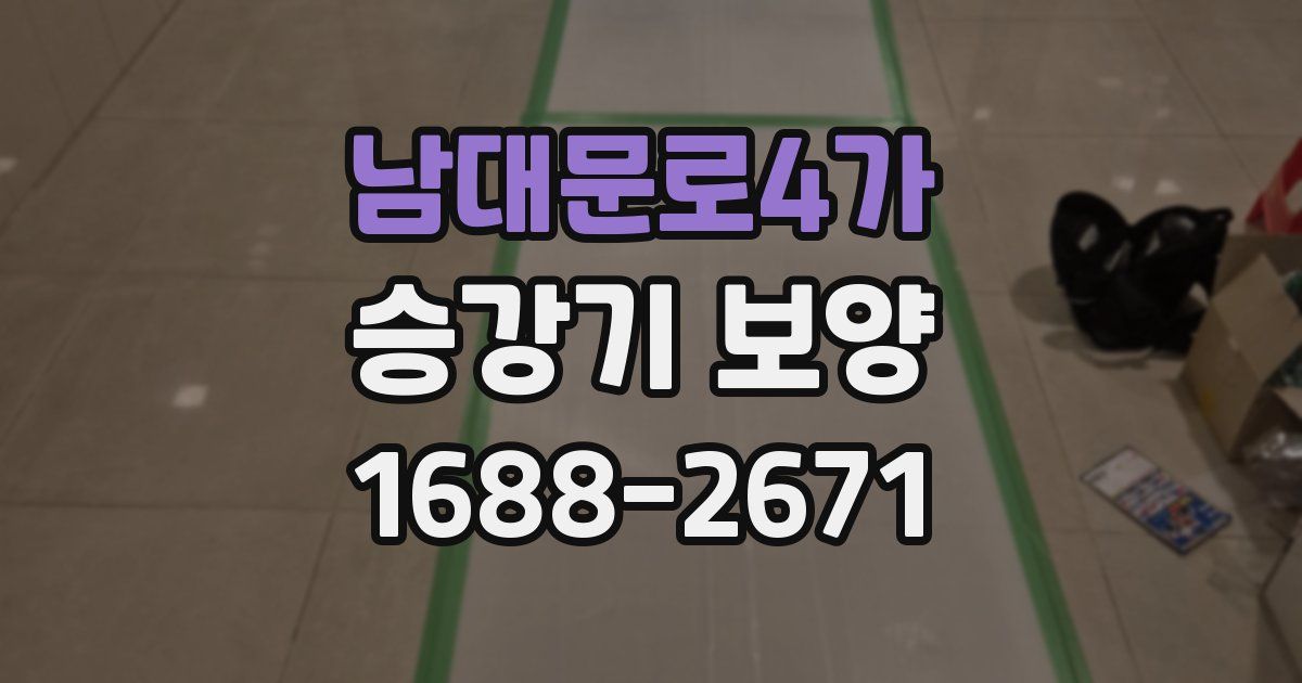 남대문로4가 승강기 보양