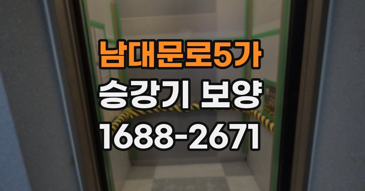 남대문로5가 승강기 보양