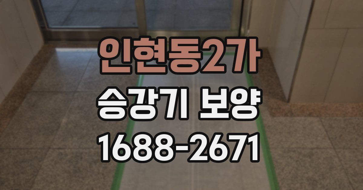 인현동2가 승강기 보양