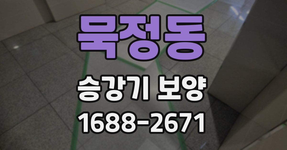 묵정동 승강기 보양