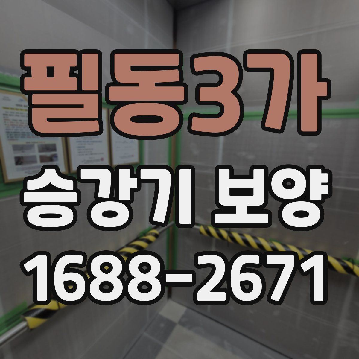필동3가 승강기 보양 작업 전후로 점검할 부분