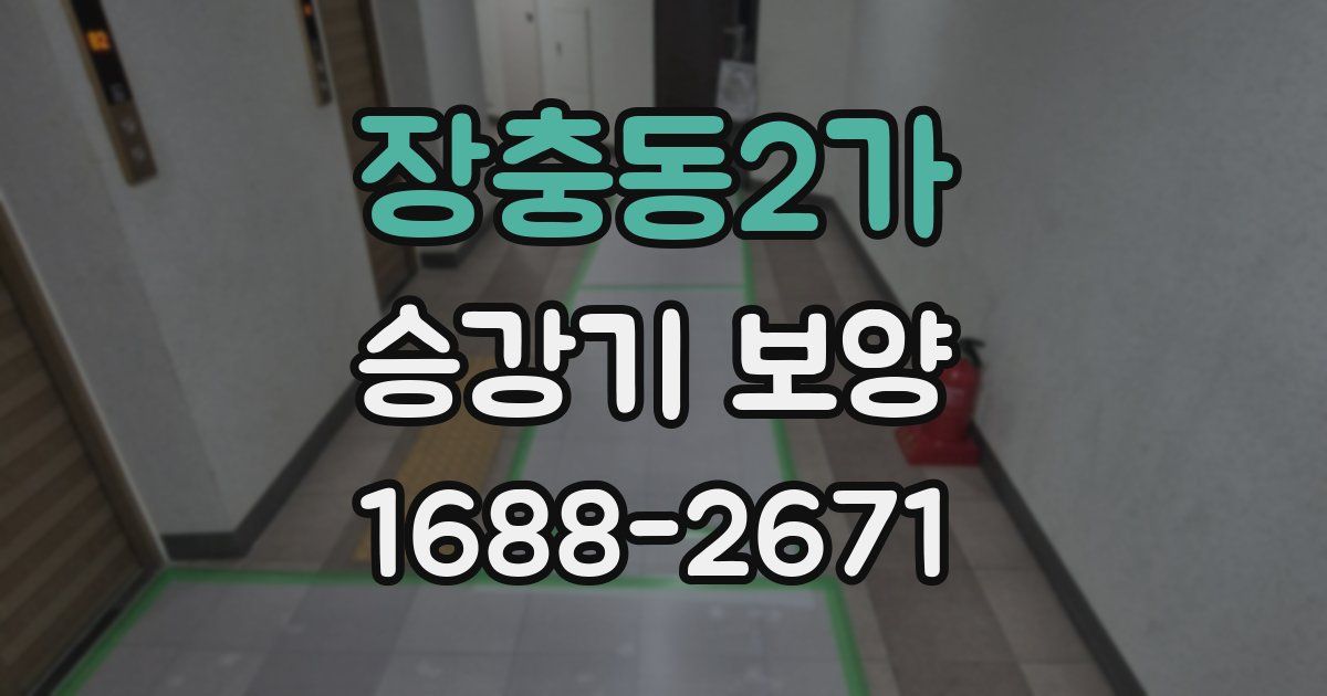 장충동2가 승강기 보양