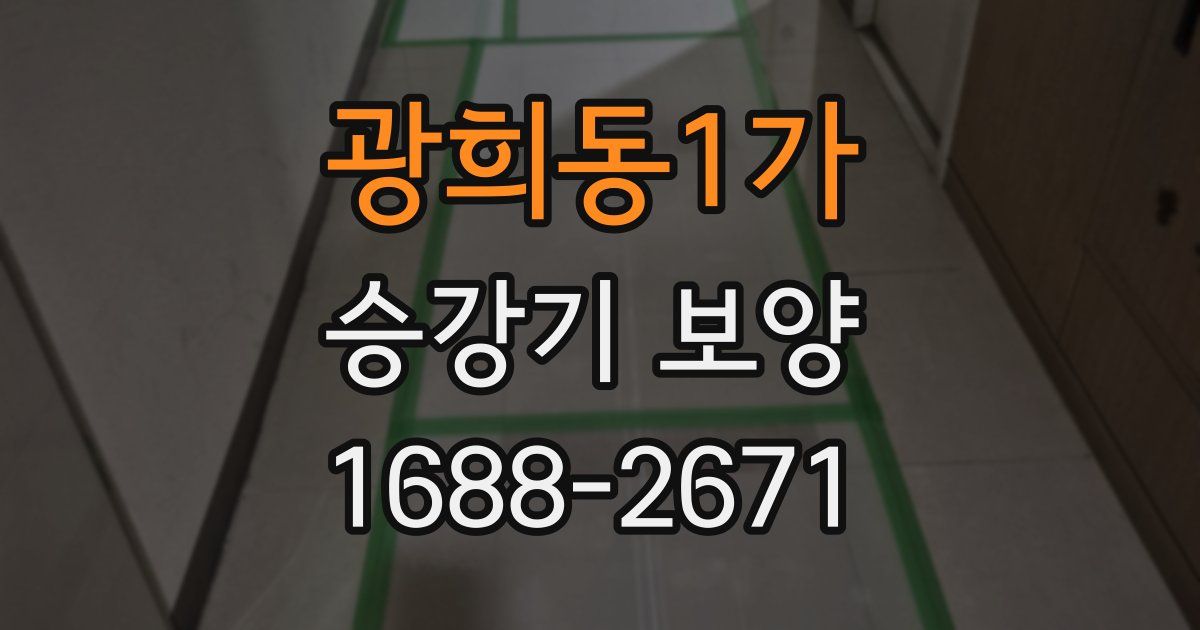광희동1가 승강기 보양