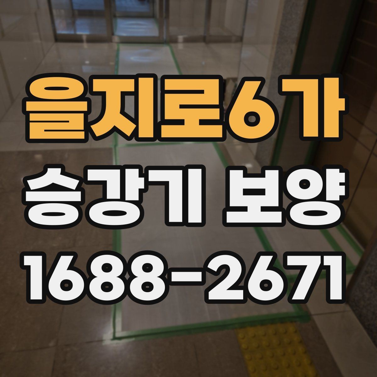 을지로6가 승강기 보양 보양이 필요한 범위 확대가 필요한 경우