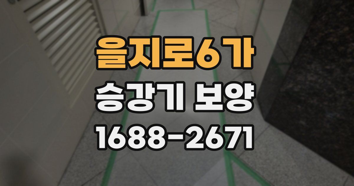 을지로6가 승강기 보양
