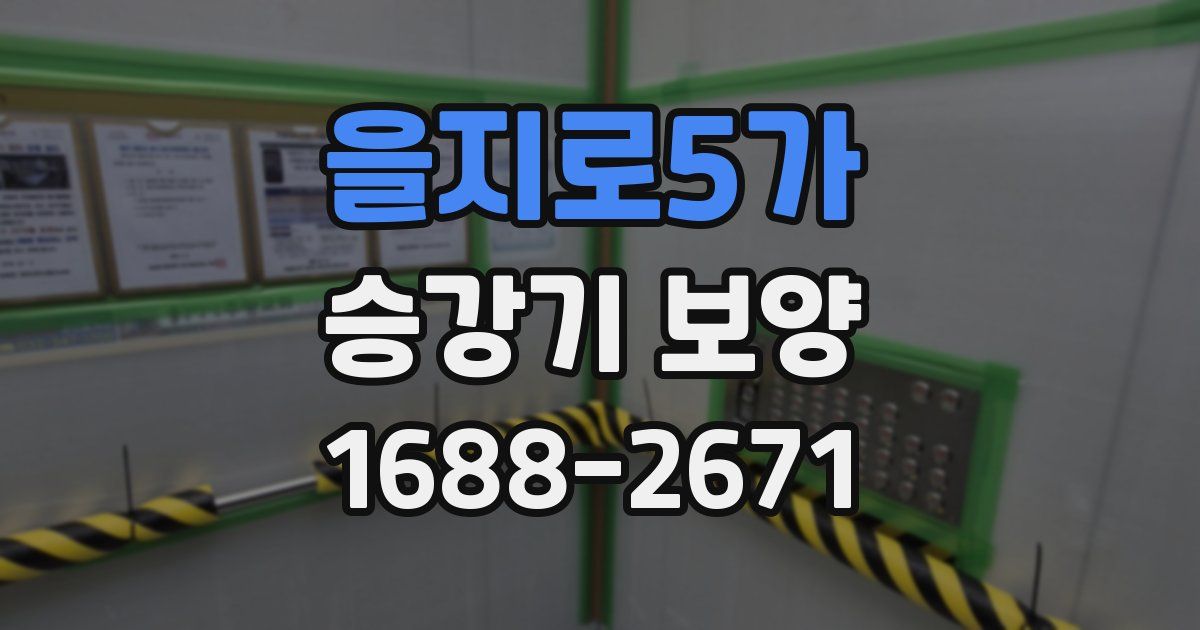 을지로5가 승강기 보양