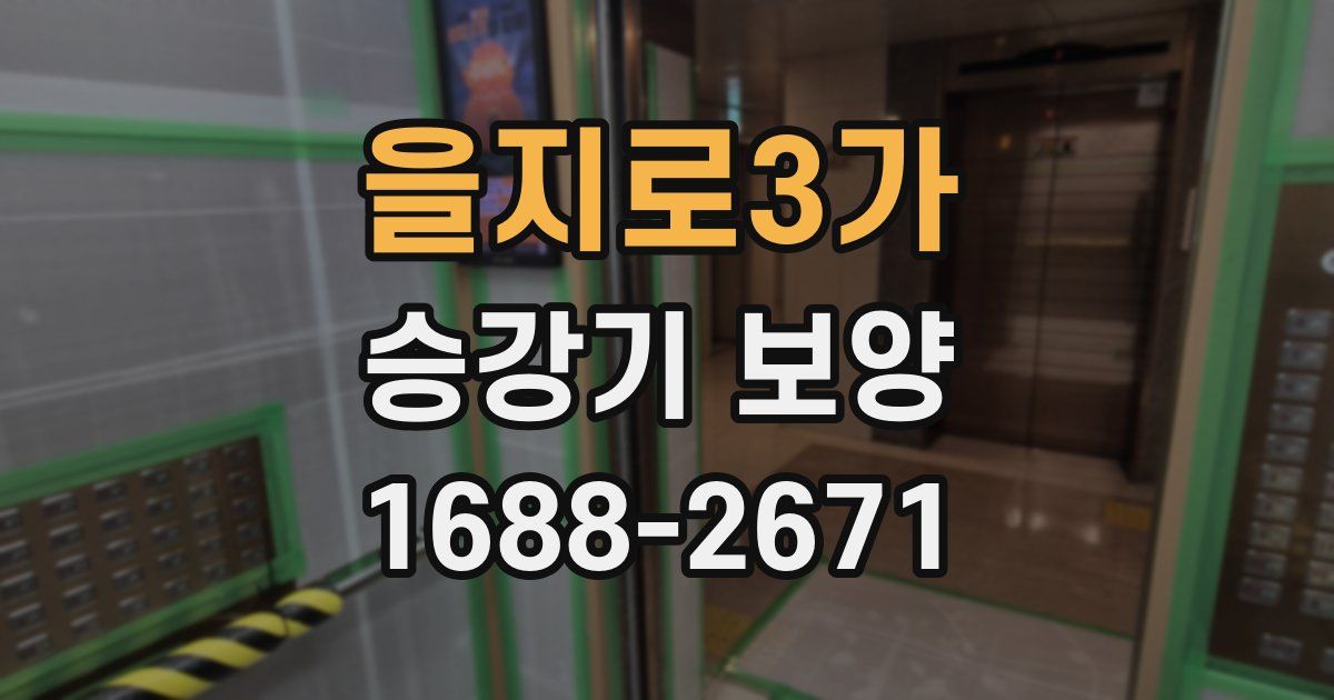 을지로3가 승강기 보양