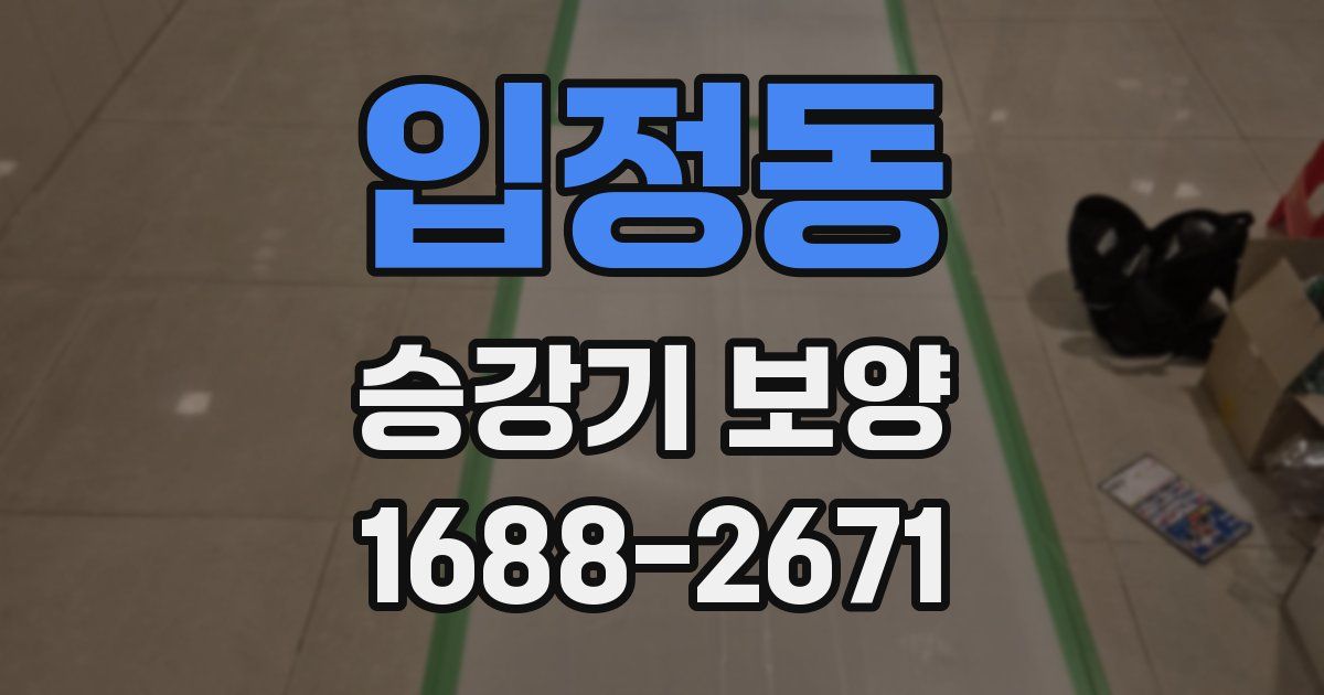 입정동 승강기 보양