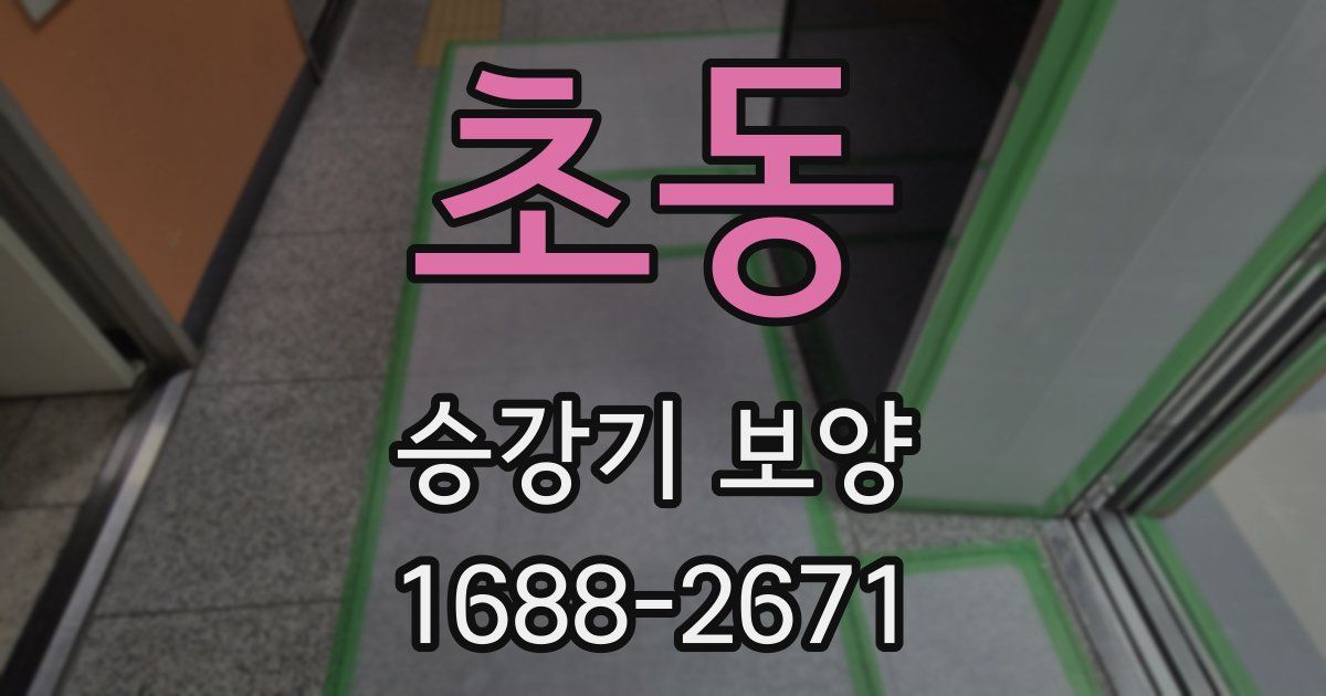 초동 승강기 보양