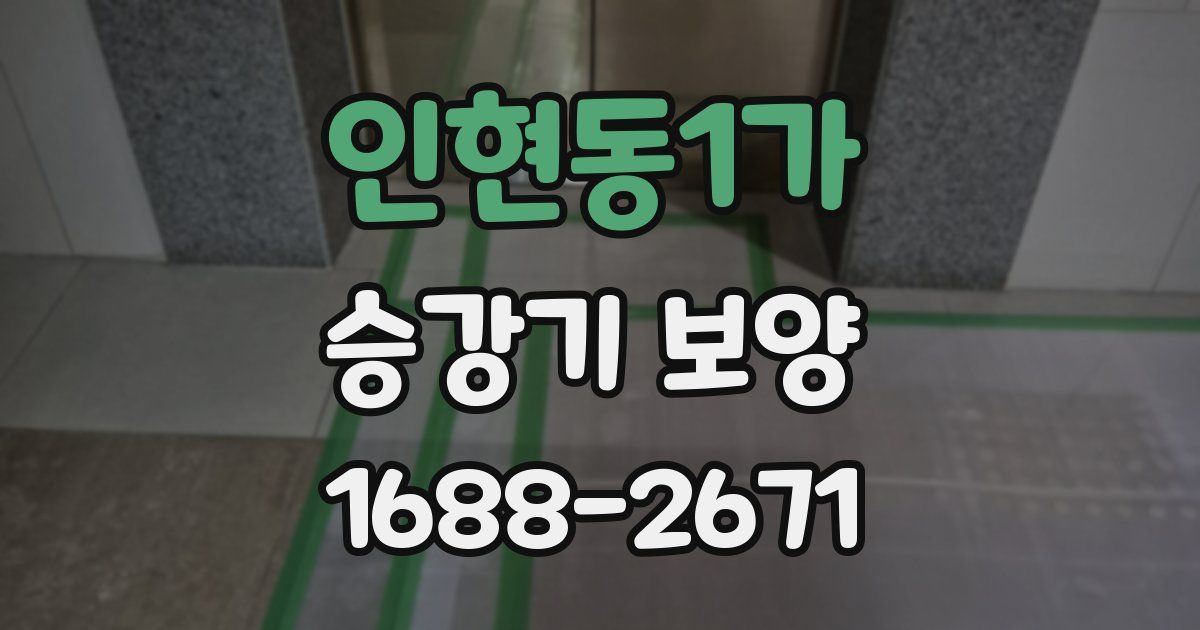 인현동1가 승강기 보양