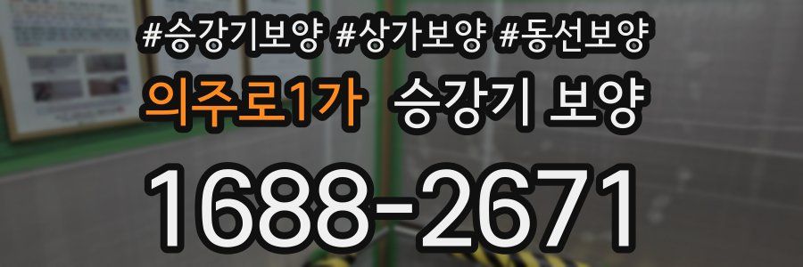 의주로1가 승강기 보양