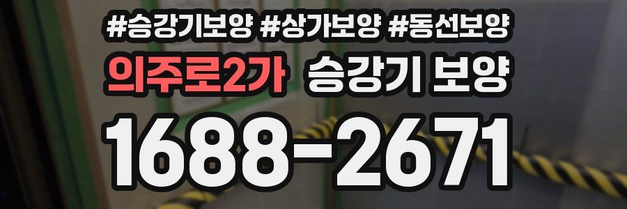의주로2가 승강기 보양