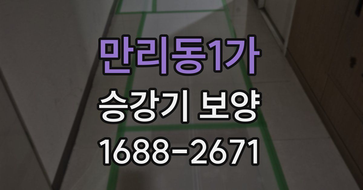 만리동1가 승강기 보양
