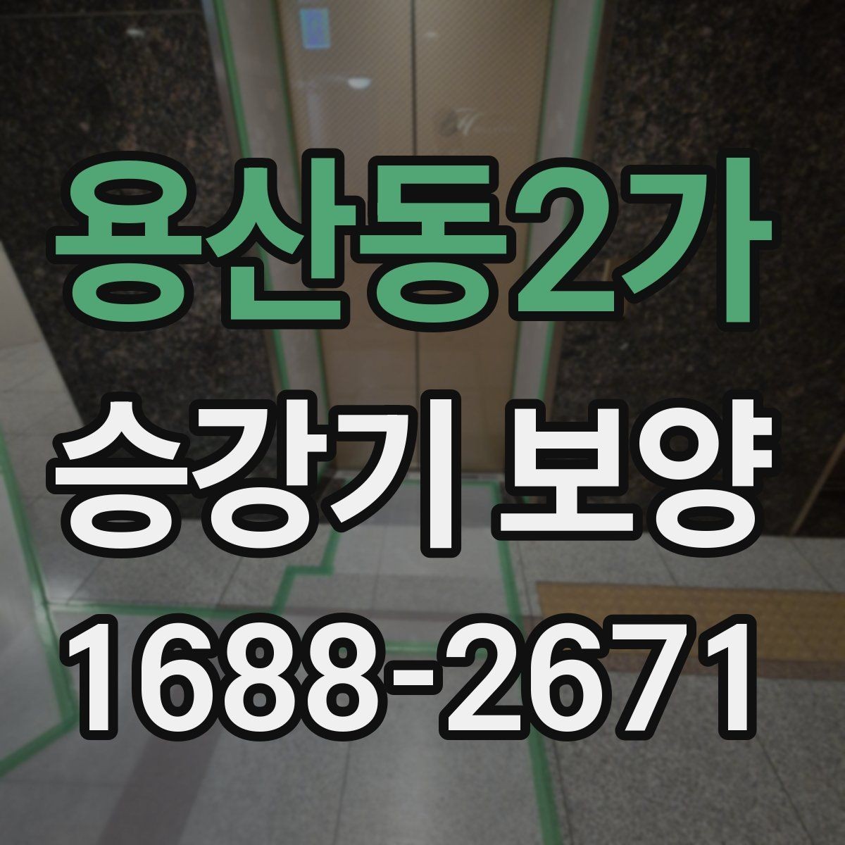 용산동2가 승강기 보양 대상과 범위를 정하는 기준