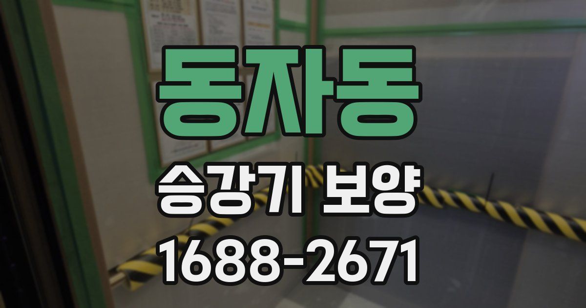 동자동 승강기 보양