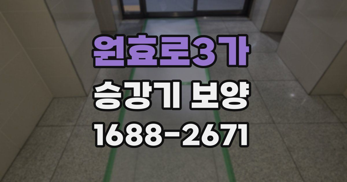 원효로3가 승강기 보양