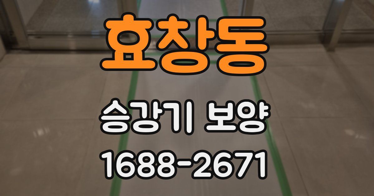 효창동 승강기 보양