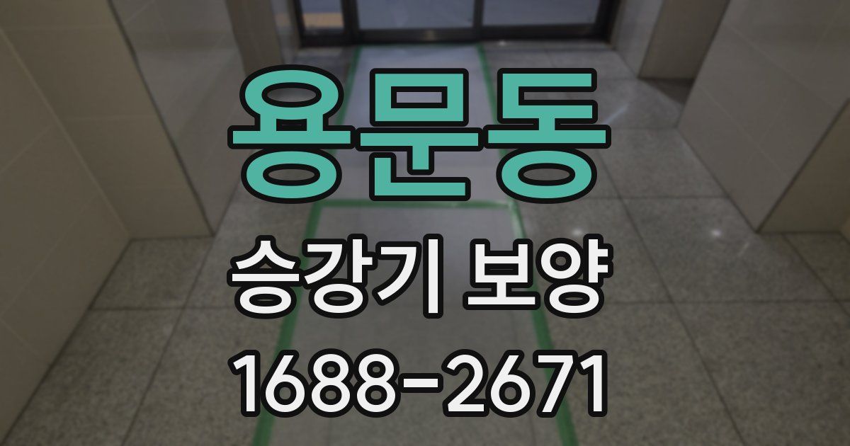 용문동 승강기 보양